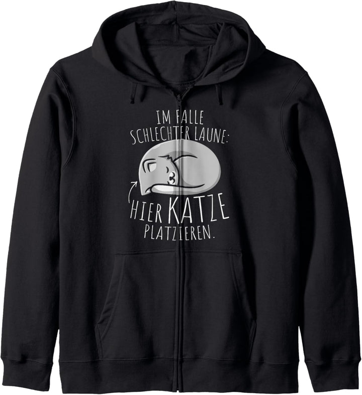Im Falle Schlechter Laune Hier Katze Platzieren Katzen Kapuzenjacke