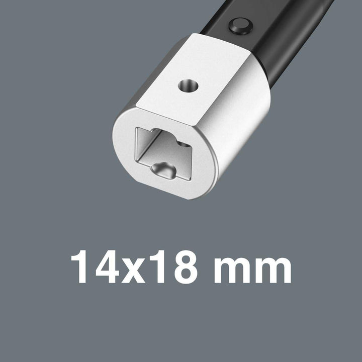 Wera '05075654001 Click-Torque X 4 Drehmomentschlüssel für Einsteckwerkzeuge, 14x18 x 40-200 Nm 14x1