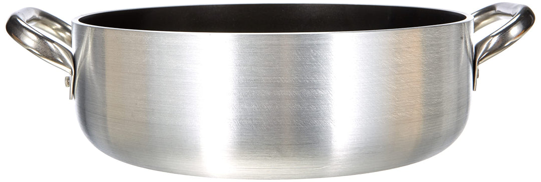 Pentole Agnelli ALSA2106S28 Stielkasserolle mit Griffen, Aluminium, Silber, 28 cm, 28 cm