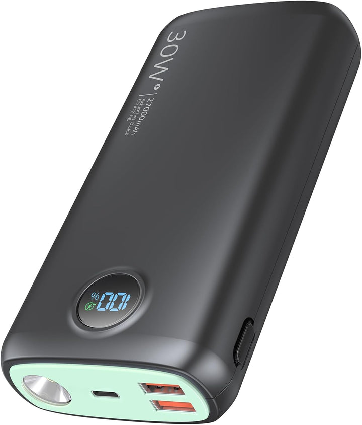 Power Bank 27000mAh 30W Powerbank Schnellladefunktion PD3.0 QC4.0 USB C | Externe Handyakkus USB C E