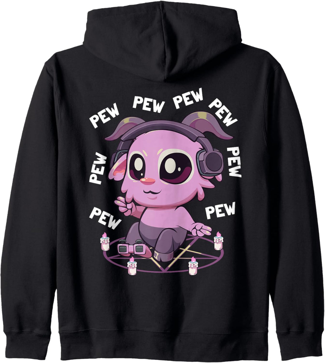 Pastel Goth Kawaii Cute Gaming Baphomet Pentagramm Gamer Girl Kapuzenjacke