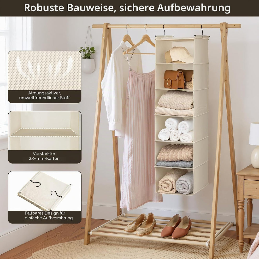 GRANNY SAYS Hängeregal Schrank mit 6 Fächern, 1 Stück Hängeaufbewahrung Kleiderschrank Organizer Hän