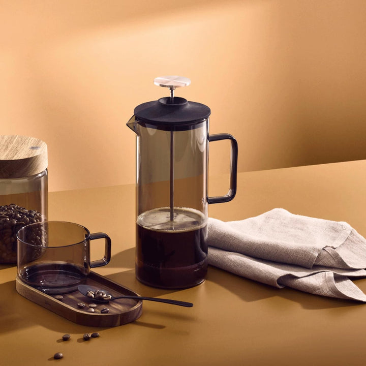 AdHoc MC81 French-Press-Kaffeebereiter Impact | 1000 ml | Mundgeblasenes Borosilikatglas & Edelstahl