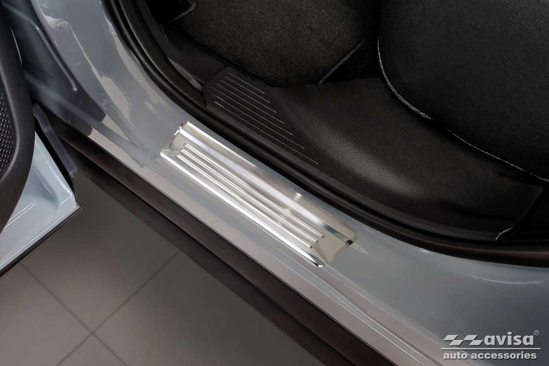 Avisa Silver INOX Door sill Protectors Compatible with Nissan Qashqai III 2021- - 'Special Edition'