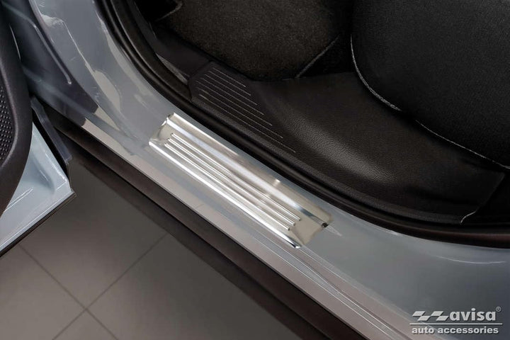 Avisa Silver INOX Door sill Protectors Compatible with Nissan Qashqai III 2021- - 'Special Edition'
