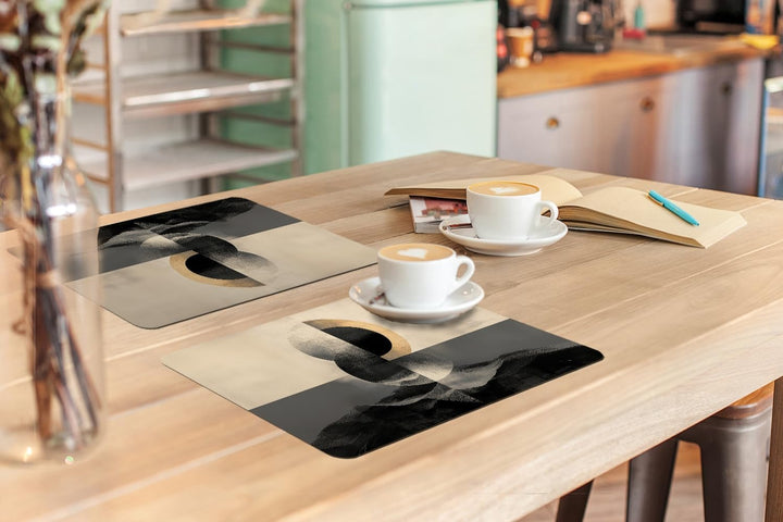 KitchenYeah© Platzsets Abwaschbar 6-Teilig 45x30 cm Tischsets Platzdeckchen rutschfeste Platzset Unt