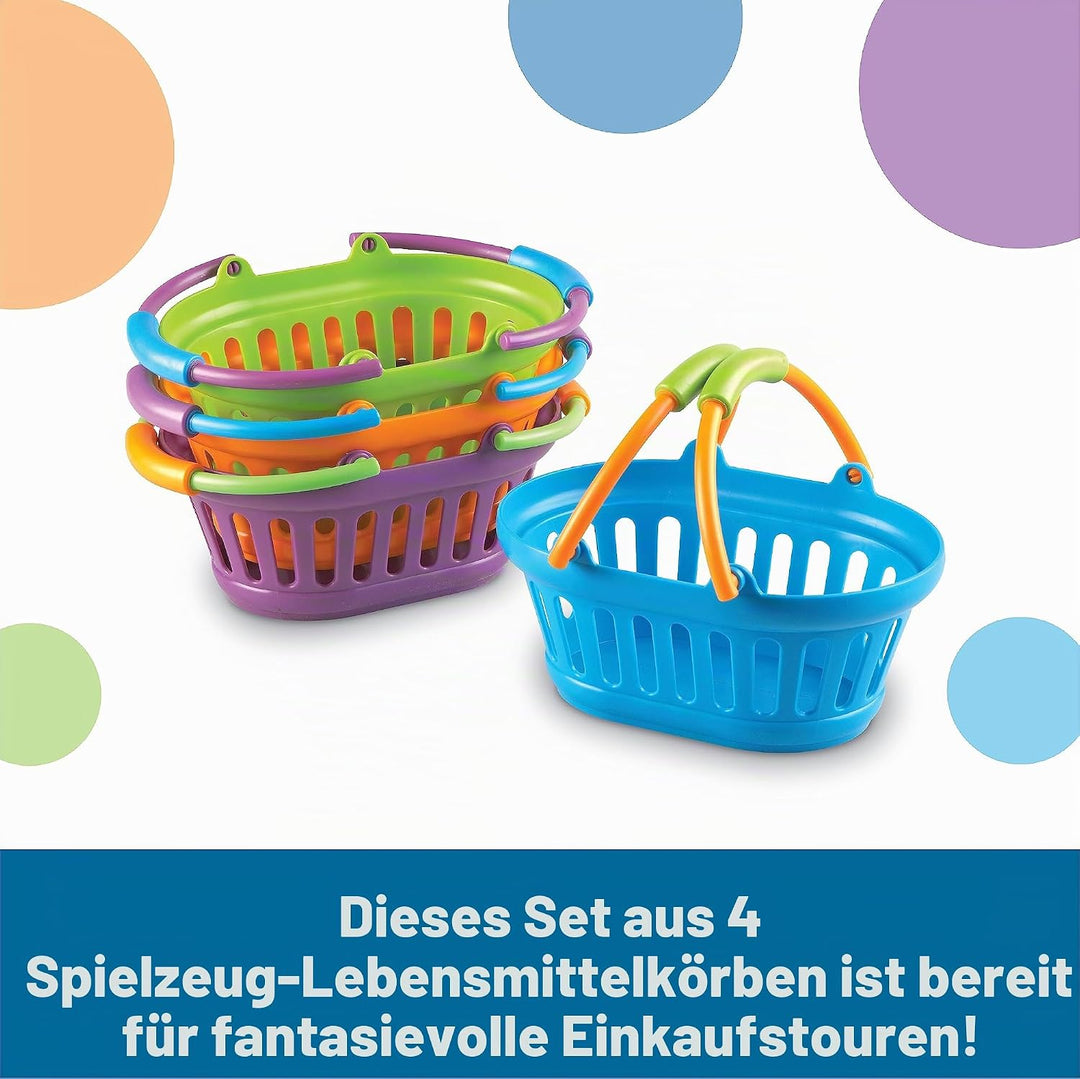 Learning Resources New Sprouts Einkaufskörbe (Set mit 4 Stück) Korb-Set, Korb-Set