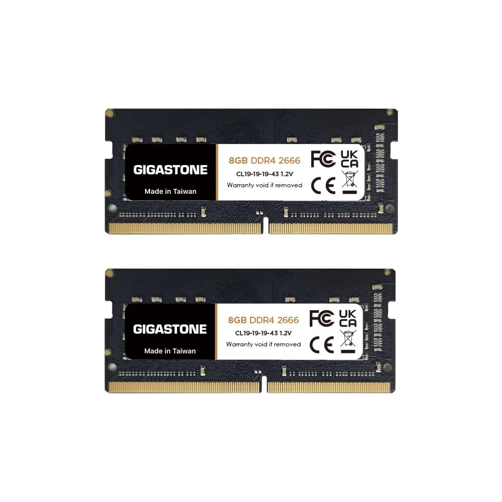 【DDR4 RAM】 GIGASTONE 16GB Kit (2x8GB) DDR4 2666MHz (2400MHz or 2133MHz) PC4-21300(PC4-19200/17000) C
