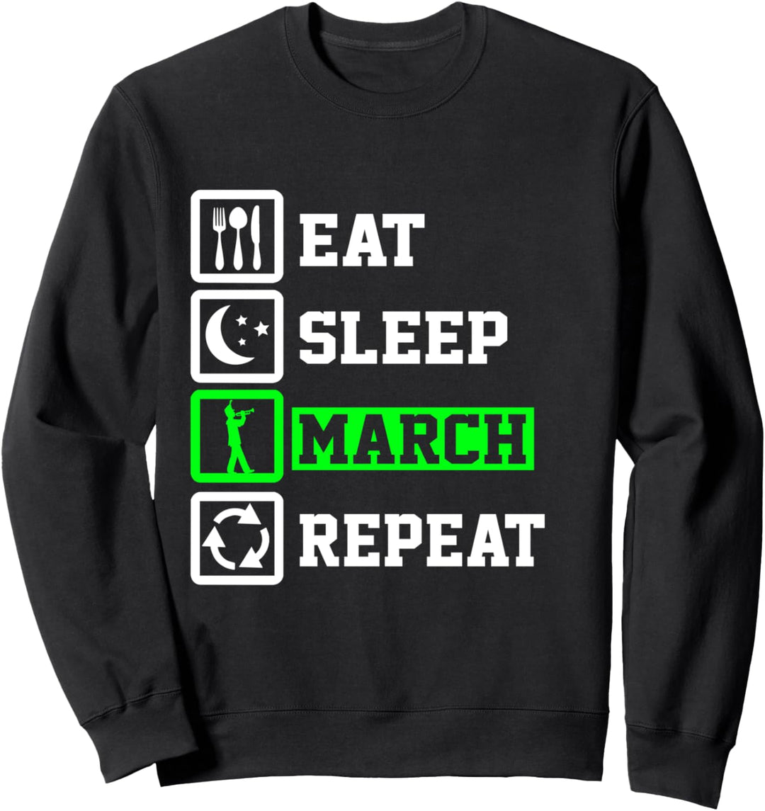 Eat Sleep Trumpet Repeat Funny Trumpet Sweatshirt