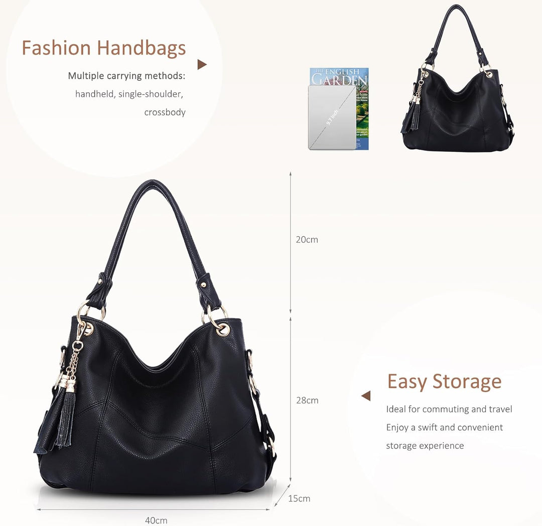 NICOLE & DORIS Damen handtasche Umhängetasche mit grosser Kapazität Weiche Ledertasche shopper Neue