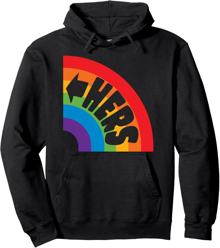 Lesbian Couples Matching Gay Pride LGBT Rainbow Funny BFF Pullover Hoodie