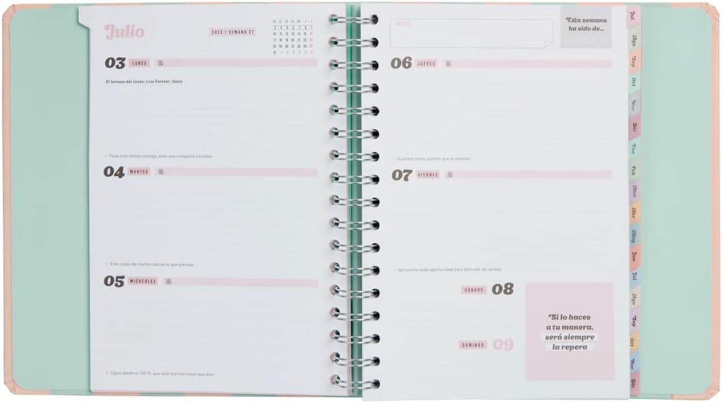 Mr. Wonderful, Office 2023-2024 Wochenplaner 18 Monate, hier gibt es viel zu geniessen
