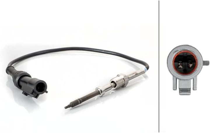 HELLA 6PT 014 494-571 Sensor, Abgastemperatur - 2-polig - geschraubt - Kabel: 330mm