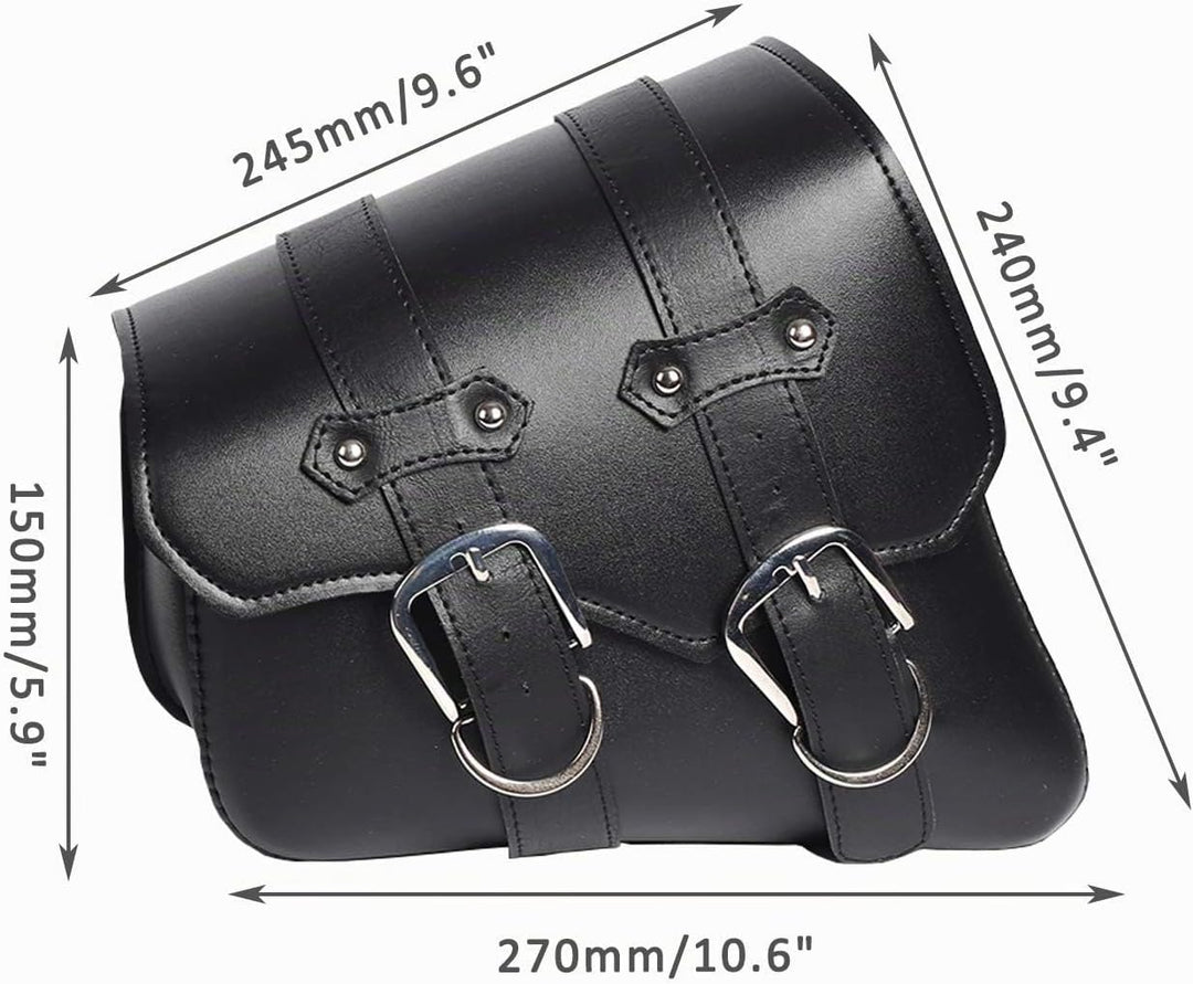 1 Paar Motorrad Satteltaschen Leder Abnehmba Wasserdichte Schwarz Universal für Harley Motorrad Satt