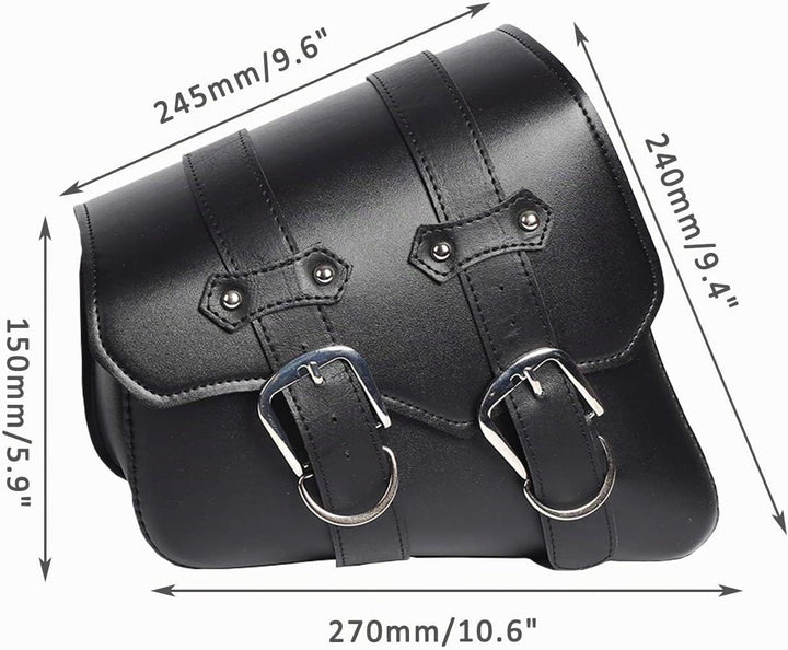 1 Paar Motorrad Satteltaschen Leder Abnehmba Wasserdichte Schwarz Universal für Harley Motorrad Satt