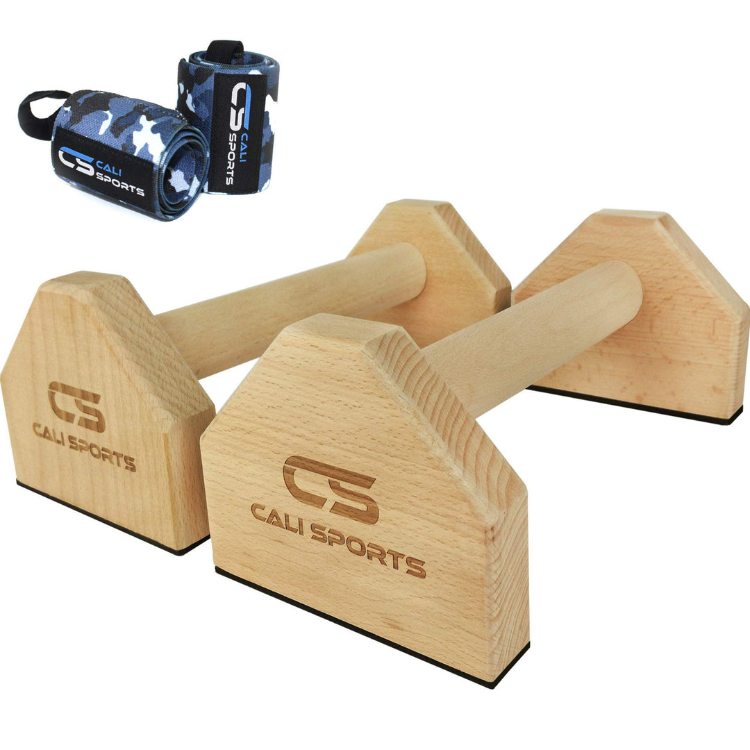 CALI SPORTS Holz-Paralletten für Calisthenics, Gymnastik, Yoga, Handständer,