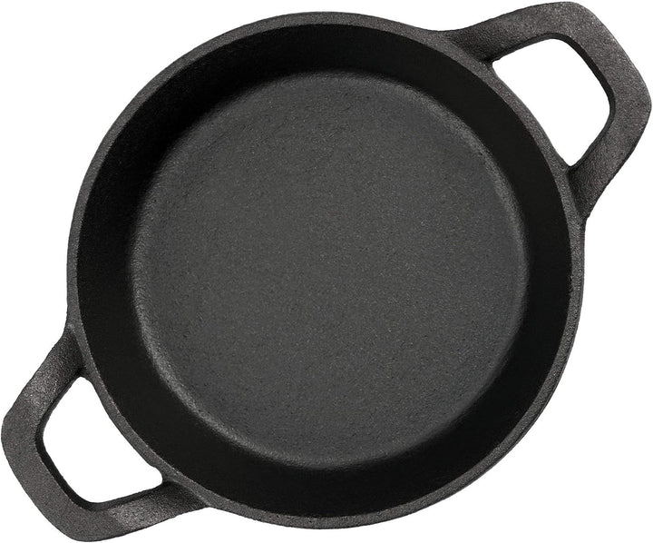 BBQ-Toro Gusseisen Servierpfännchen Set, 6 Stück | Ø 20 cm - rund | Grillpfannen Pfännchen, Gusspfan