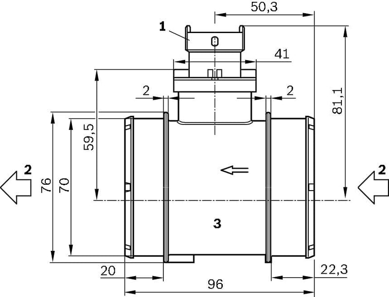 Bosch 0281006054 - Luftmassenmesser