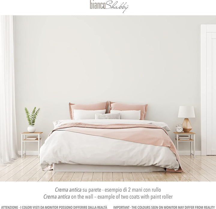 bianco Shabby® Crema Antica (Antike Creme) - (2,5 Liter) Chalk Paint Kreidefarbe auf Wasserbasis für