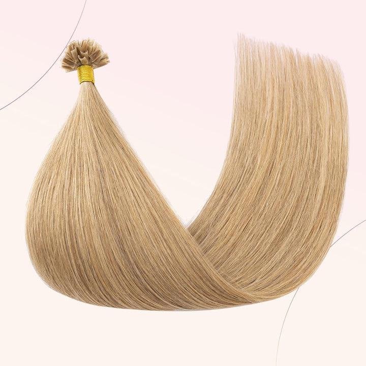 Elailite Echthaar Bonding Extensions 40g Haarverlängerung Keratin U Tip 1g/pcs 35cm 50 Stück 