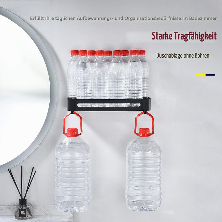 maifey Duschablage Ohne Bohren,Badezimmerregale mit 4 Abnehmbar Haken Verdicktes Wandregal Duschkorb