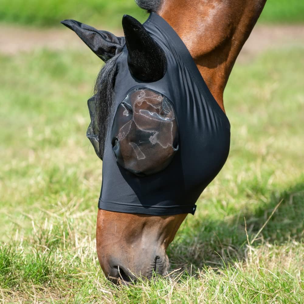 Busse Fliegenmaske Twin Fit Flexi in schwarz
