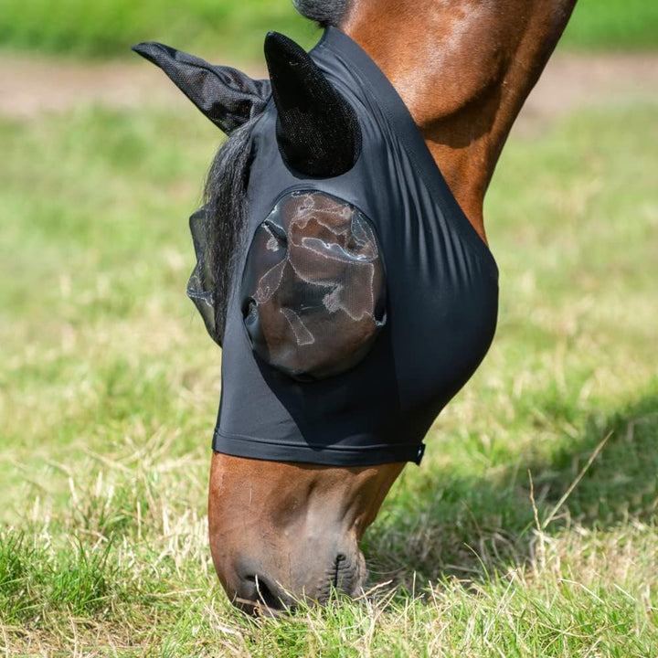Busse Fliegenmaske Twin Fit Flexi in schwarz