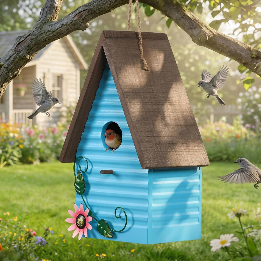 Vogelhaus, Nistkasten für Vögel zum Aufhängen für Garten, Balkon,Terrasse - Dekoratives Vogelhäusche