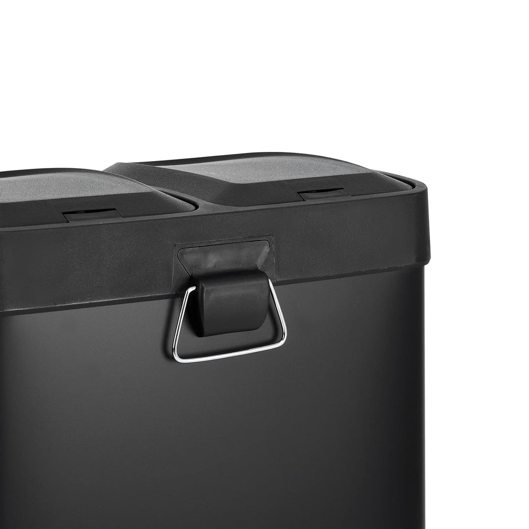 SVITA TC2X15 Küchen-Eimer 30 Liter 2x15L doppelter Abfalleimer 2er-Mülleimer Mülltrennung mit Innene