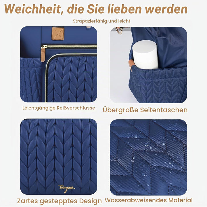 Wickeltasche mit Schnullertasche und Wickelunterlage, Wickelrucksack Multifunktions-Babytasche für G