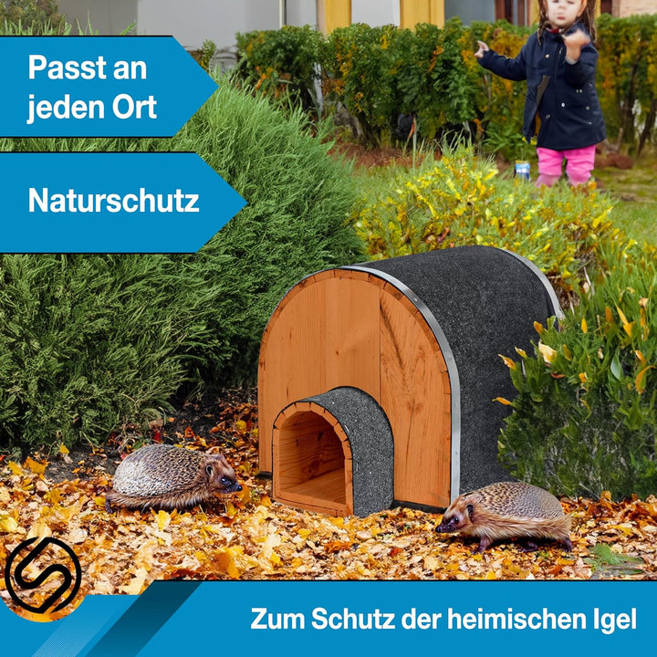 Iglu Igelhaus Winterfest [SCHÜTZT VOR FRESSFEINDEN] - inkl. Dachpappe für optimalen Wetterschutz - P