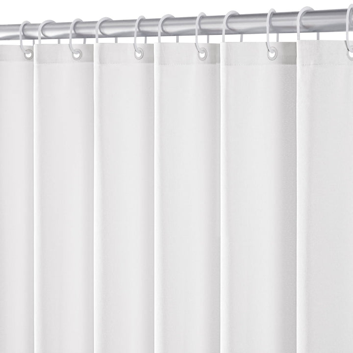 MIULEE Leinen Texturiert Duschvorhang 240x200 cm Weiss, Schwerer Hotel Luxus Polyester Wasserdicht D