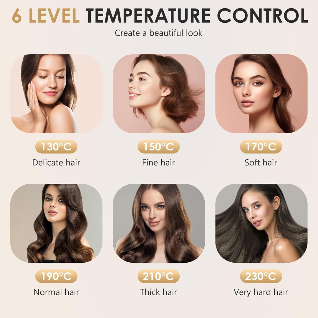 Lockenstab Automatisch Professioneller, Curling Iron, Rotierender Anti-Verbrühungs-Keramik-Lockensta
