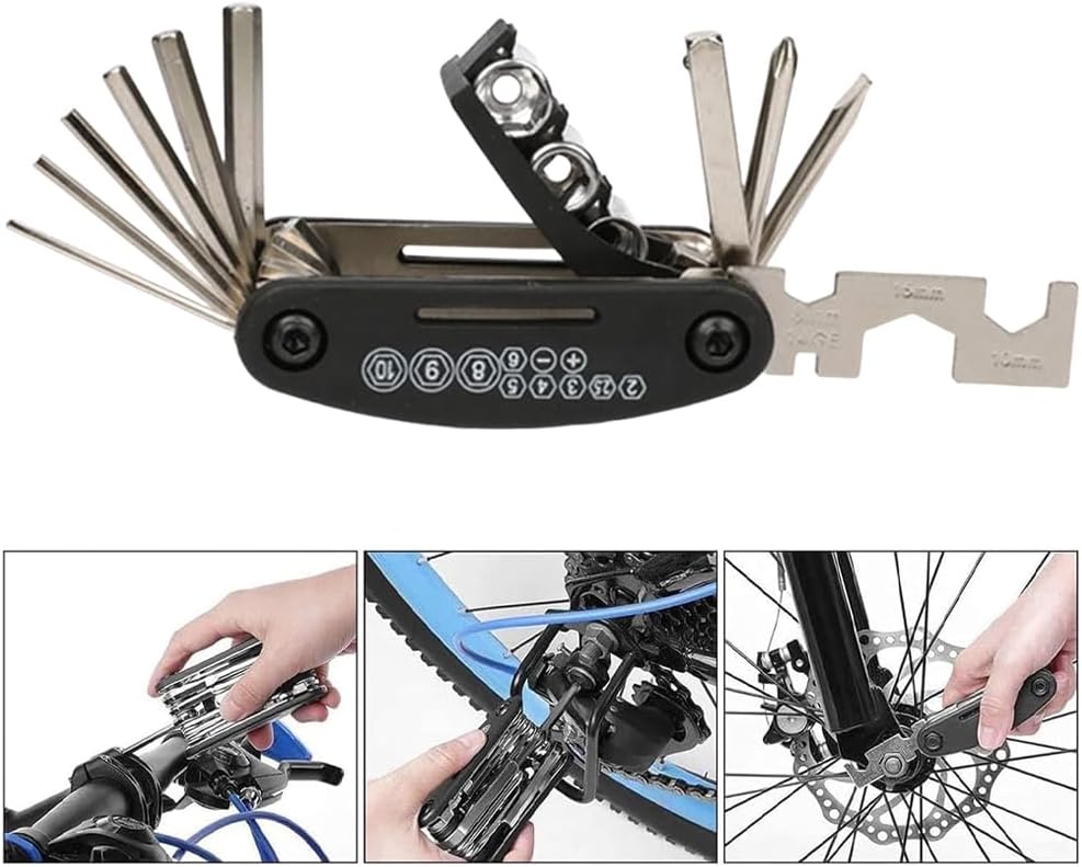 Fahrradtasche Rahmen, 2 L Dreieckstasche Rahmentasche Fahrrad Werkzeugtasche Wasserdicht mit 16-in-1
