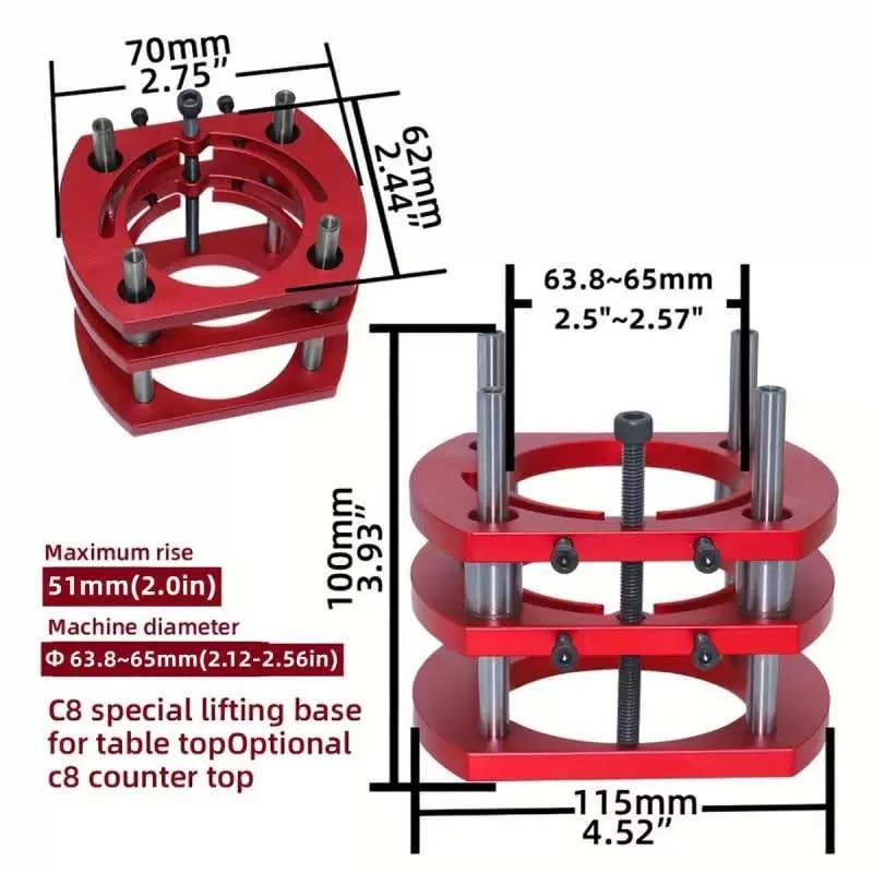 Router Lift Kit Manuelles Heben Router Lift System Kit Router Table Saw Insert Grundplatte für Route