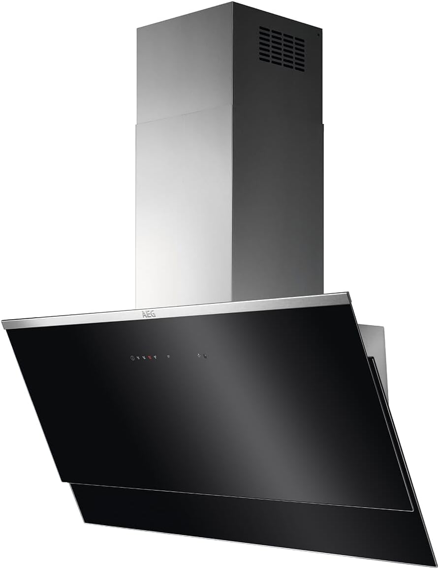 AEG DVE5971HG Dekorative Dunstabzugshaube, vertikales Design, 90 cm, 3 Geschwindigkeiten + intensiv,
