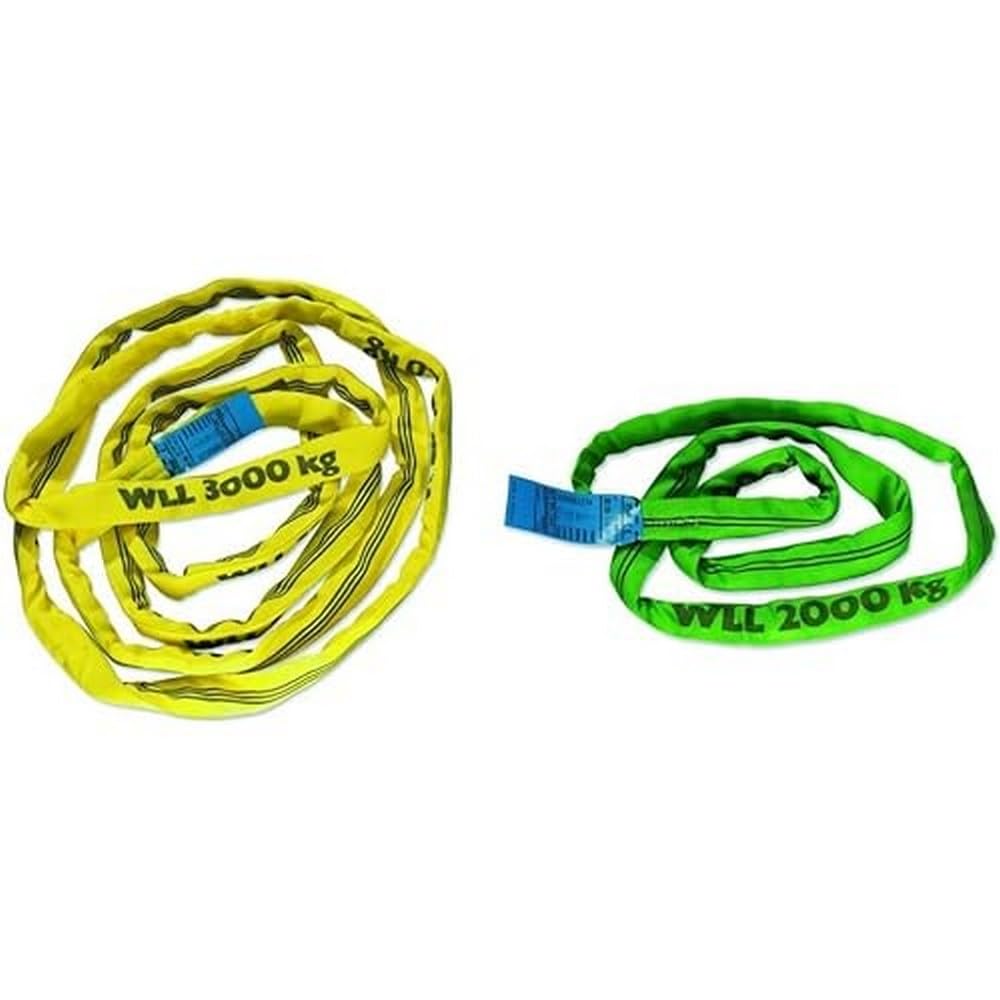 Braun 30101RS Rundschlinge 3000 kg Tragkraft, 10 m Umfang, endlos mit Polyesterkern, gelb 10 M Singl