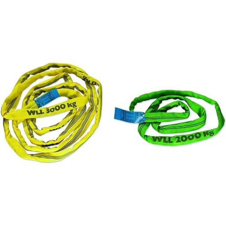 Braun 30101RS Rundschlinge 3000 kg Tragkraft, 10 m Umfang, endlos mit Polyesterkern, gelb 10 M Singl