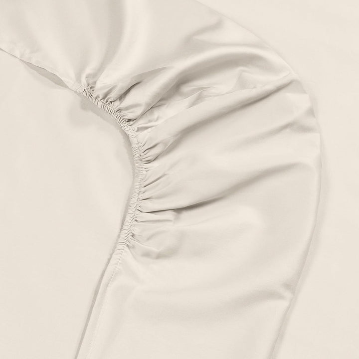 Caleffi Satin Bettwäsche-Set, Baumwolle, Elfenbein, 160 x 190 cm, Elfenbein