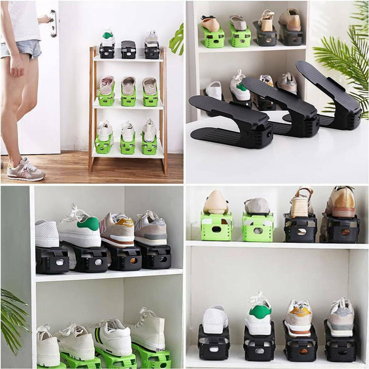Schuhstapler Schuh Organisierer Platzsparend Verstellbarer Schuhorganizer 30 Stück,höhenverstellbar