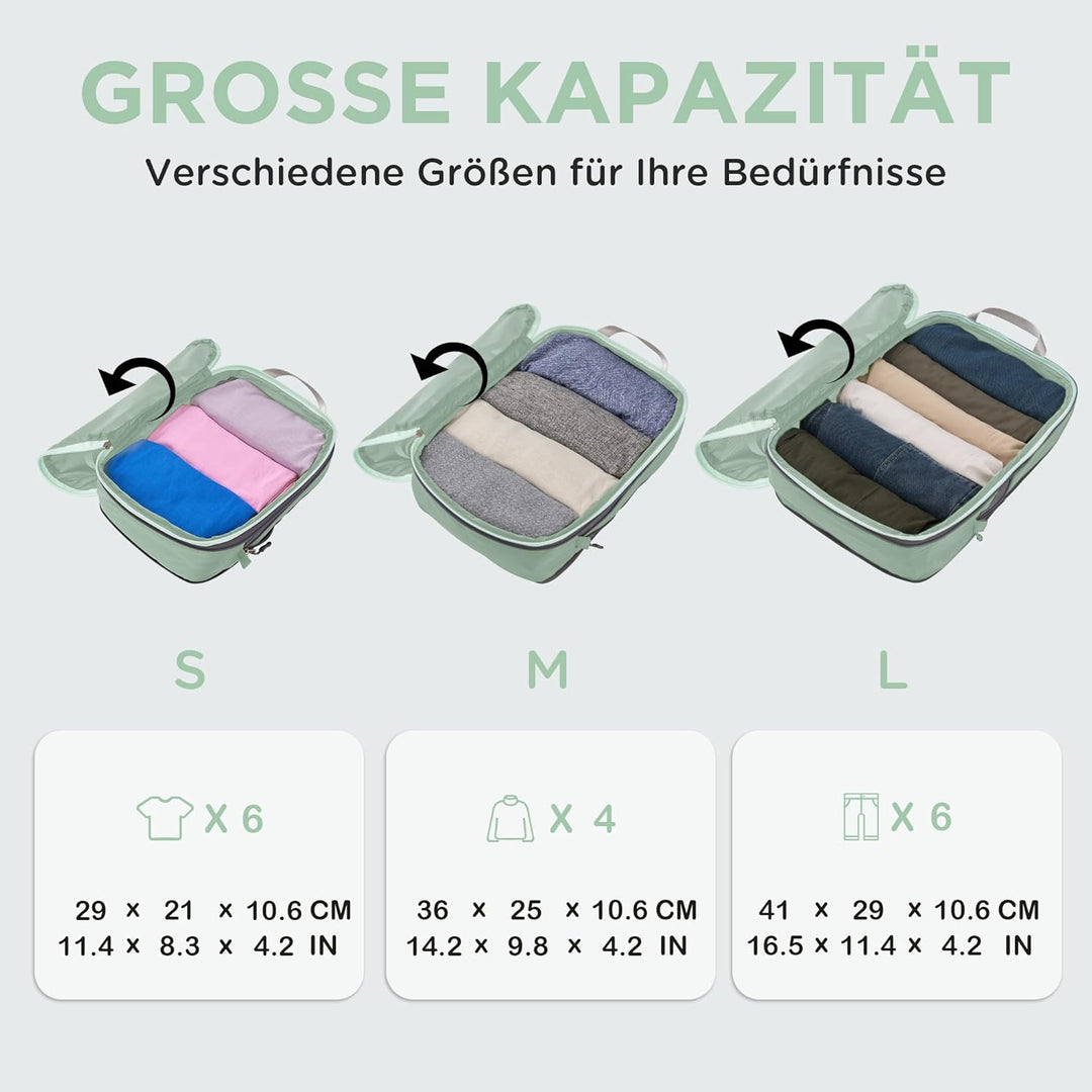 Cipway Kompression Koffer Organizer Set für Rucksack ，Ultraleichte Packtaschen Compression Packing C