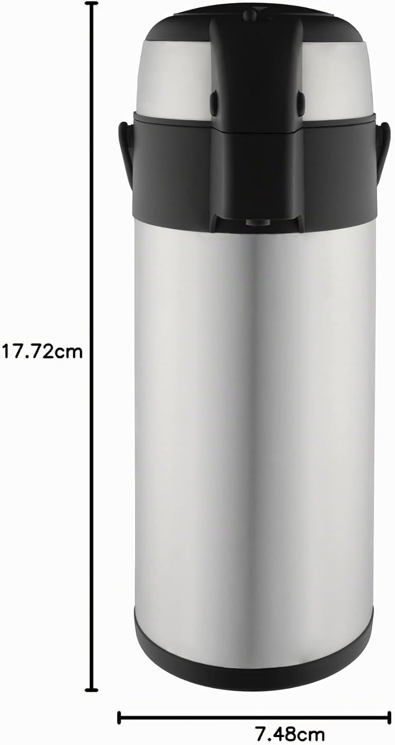 Pioneer Flasks Isolierkanne, 18/10 Edelstahl, Argent, 5 Litre Argent 5 Litre, Argent 5 Litre