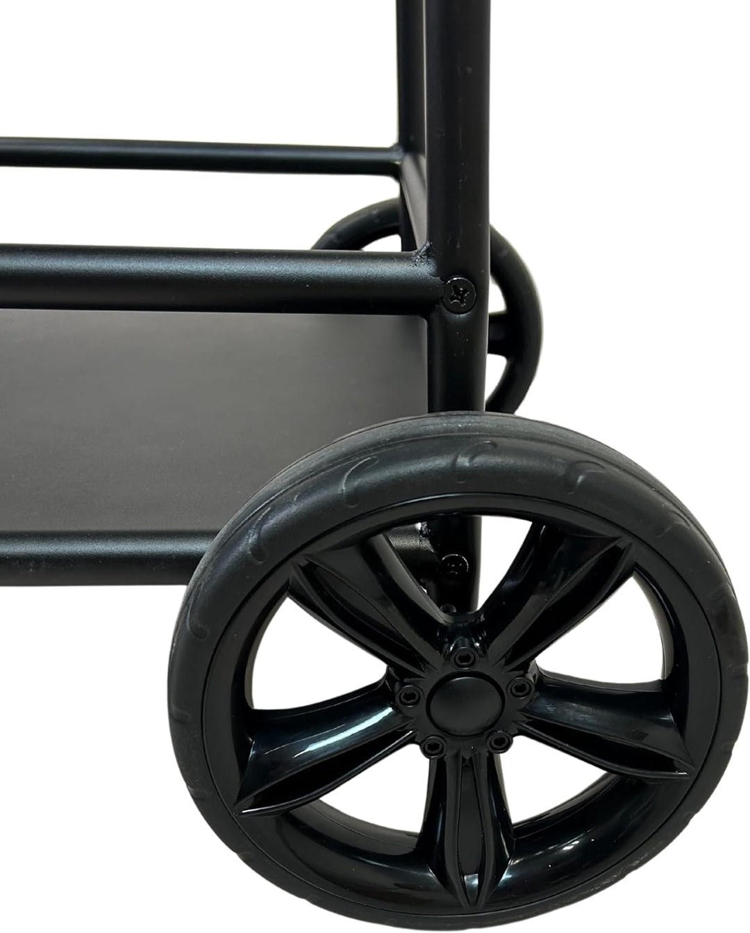 abc HOME | Outdoor Servierwagen | Zwei Ablageflächen | Flaschenhalterungen | 81 cm H