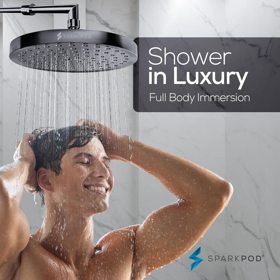 SparkPod Duschkopf – Hochdruckregen – Luxuriöser Look - Werkzeuglose 1-Minuten Installation - Verste
