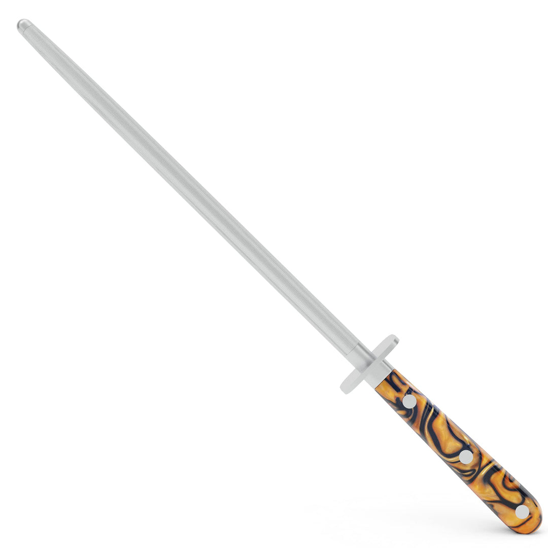 Giesser seit 1776 - Made in Germany - Wetzstahl 25 cm Spicy Orange, PremiumCut Steel No 1, Messersch