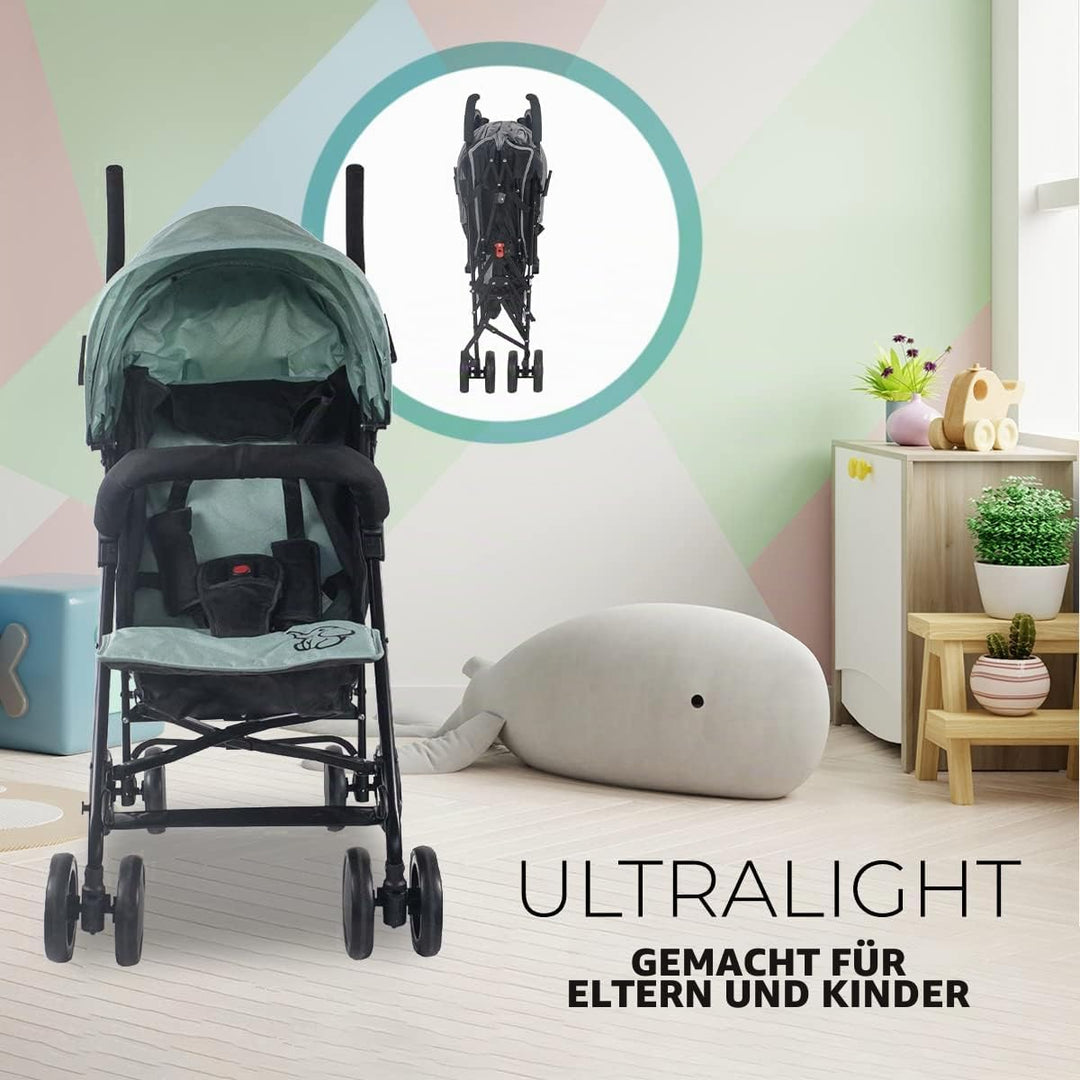Mobiclinic® Kids, Kinderwagen, Buggy, Elefant, Verstellbare Rückenlehne, Faltbar, Doppeltes Sicherhe