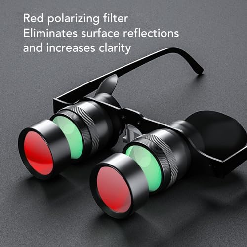 Zoom Optics Fernglasbrille, 3 Fach Zoom Opernbrille, Fernglasbrille mit Polarisierter Linse, Freihän