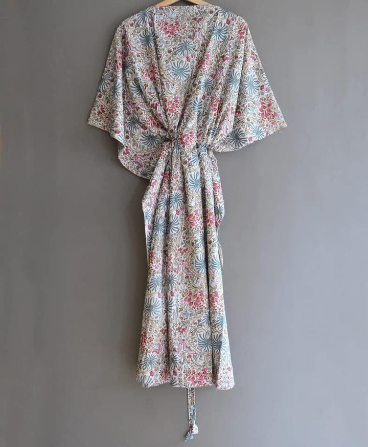 INDACORIFIE Damen Kleid Langer Kaftan, Kleid Strand vertuschen, indischer handgefertigter Kaftan aus