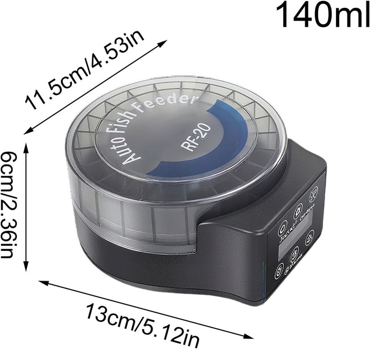 futterautomat Mit Einstellbarer 6-Stufen-Kontrolle - Automatischer Betta Futterautomat - 140ml Timer