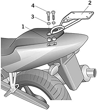 H0cb61st - kofferhalterungen, dübel, befestigungen top master kompatibel mit honda cbr 600f 2001-200